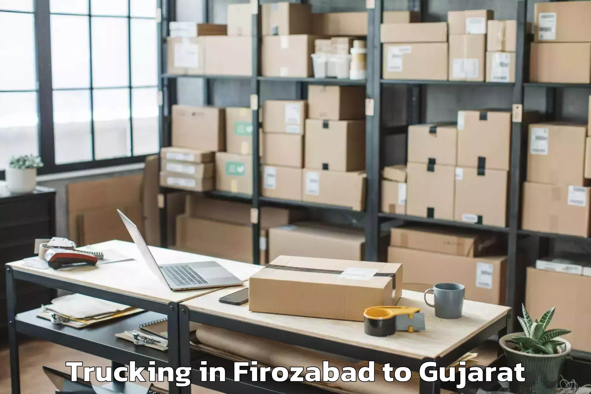 Reliable Firozabad to Jhulasan Trucking